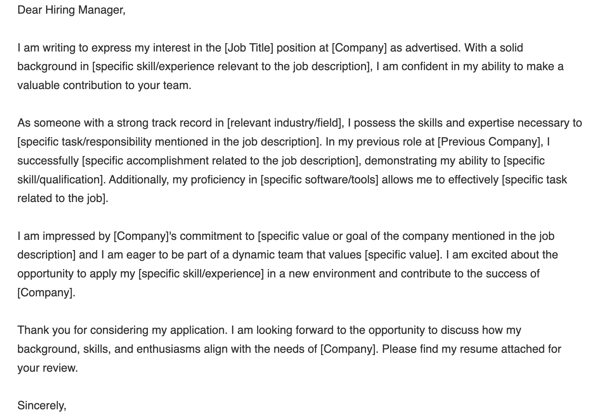 chat gpt cover letter sample.